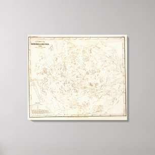 Karte der Sternbilder Leinwanddruck