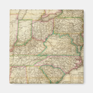 Karte der Straßen, Kanäle und Dampfboote Magnet