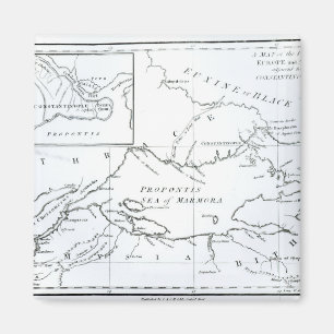 Karte der Teile von Europa und von Asien Magnet