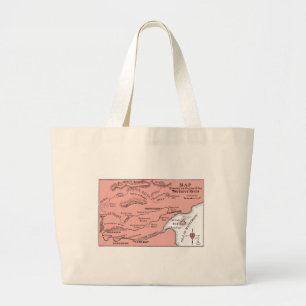 Karte der Truelove Fluss-Tasche Jumbo Stoffbeutel