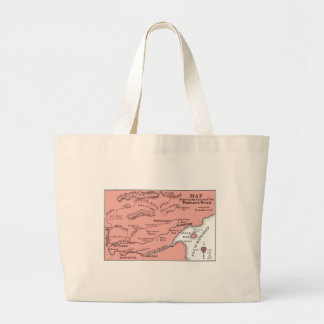 Karte der Truelove Fluss-Tasche Jumbo Stoffbeutel