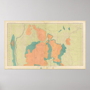 Karte der Uinkaret Hochebene Poster