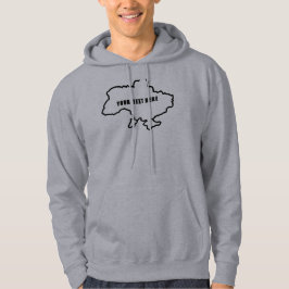 Karte der Ukraine mit benutzerdefiniertem Text. Pe Hoodie