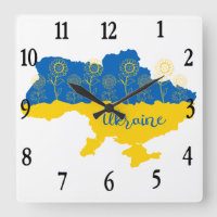 Karte der Ukraine mit Sonnenblume und ukrainischer