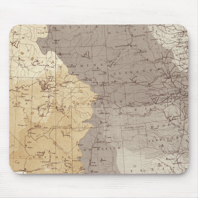 Karte der US-Dürregebiete Mousepad (Vorne)