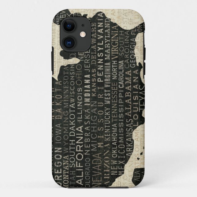 Karte der USA Case-Mate iPhone Hülle (Rückseite)