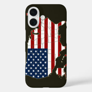 Karte der USA mit amerikanischer Flagge title_seo2