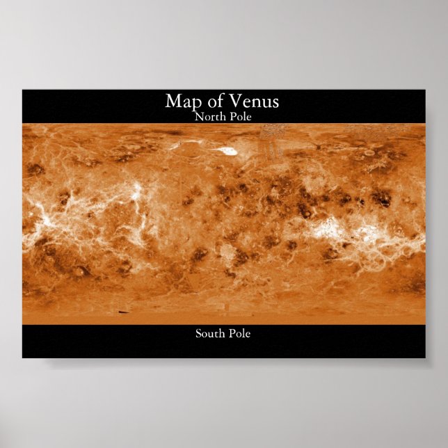 Karte der Venus Poster (Vorne)