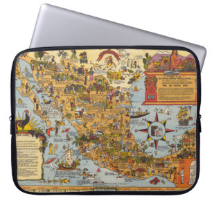 Karte der Vereinigten Mexikanischen Staaten Laptopschutzhülle