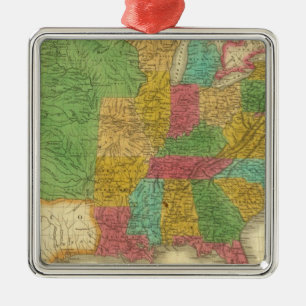 Karte der Vereinigten Staaten Ornament Aus Metall