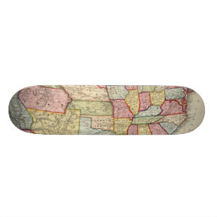 Karte der Vereinigten Staaten und der Gebiete Skateboard