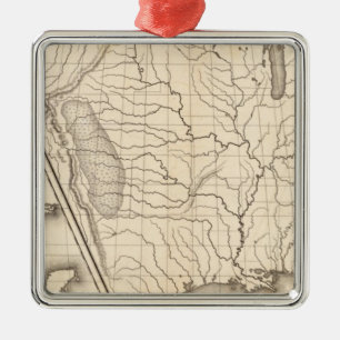 Karte der Vereinigten Staaten und Texas Ornament Aus Metall