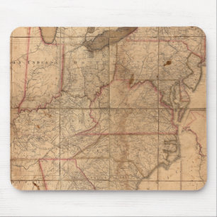 Karte der Vereinten Staaten von Abraham Bradley Ju Mousepad