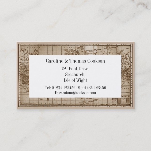 Karte der Welt (Vorderseite)