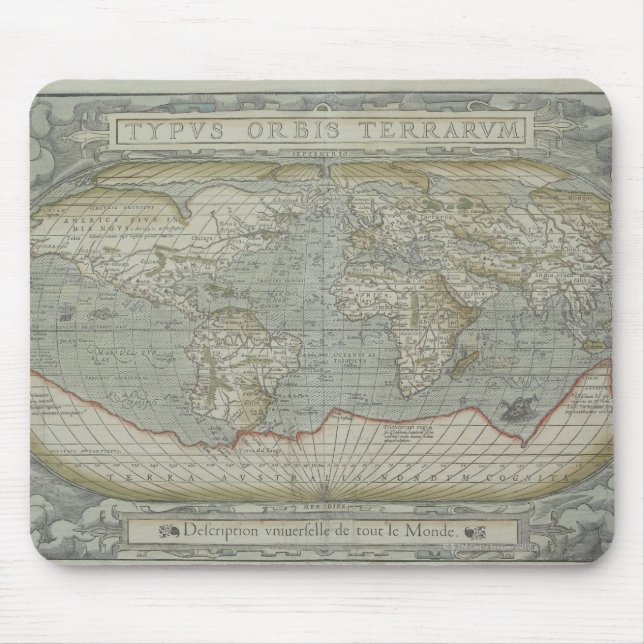 Karte der Welt 12 Mousepad (Vorne)