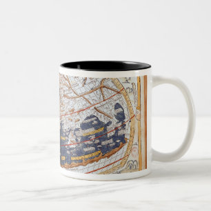Karte der Welt, 1486 Zweifarbige Tasse