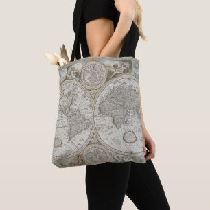 Karte der Welt 1676 Tasche