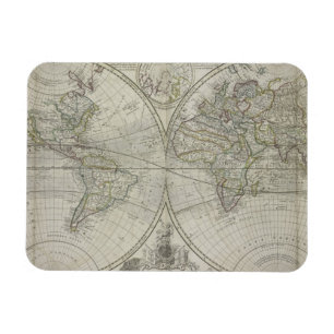 Karte der Welt 1736 Magnet
