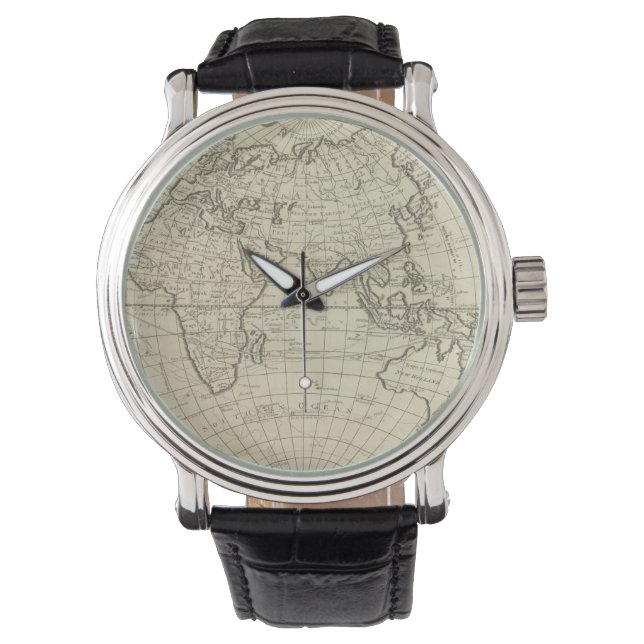 Karte der Welt 2 2 Armbanduhr (Vorderseite)