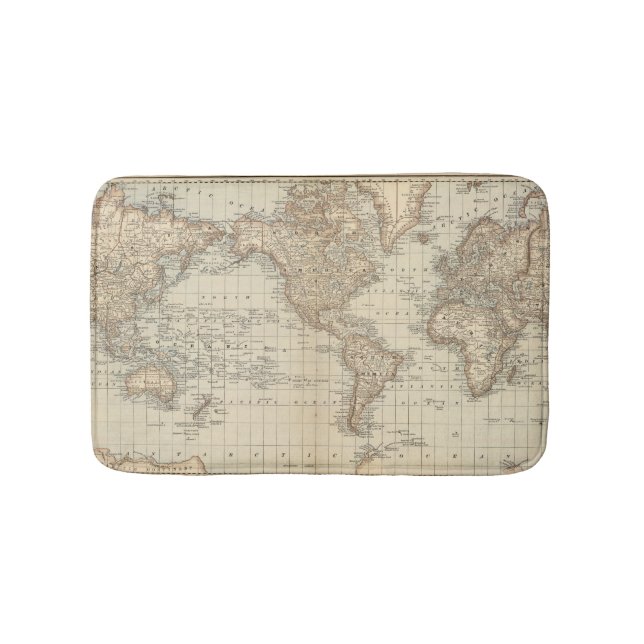 Karte der Welt 2 2 Badematte (Vorderseite)