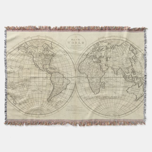 Karte der Welt 2 2 Decke (Vorderseite)