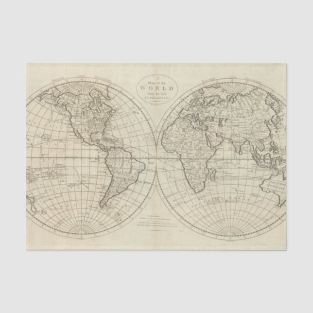 Karte der Welt 2 2 Seidenpapier (Vorderseite)