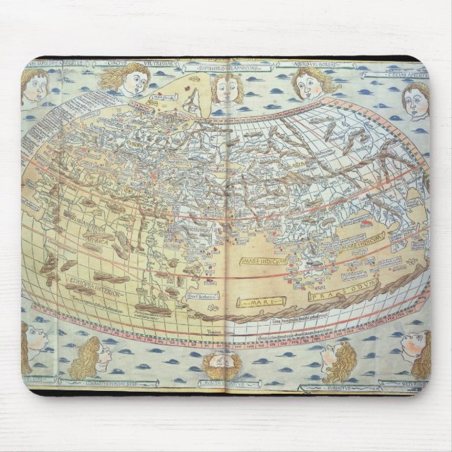 Karte der Welt 2 Mousepad (Vorne)