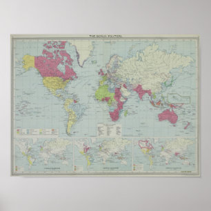 Karte der Welt 2 Poster