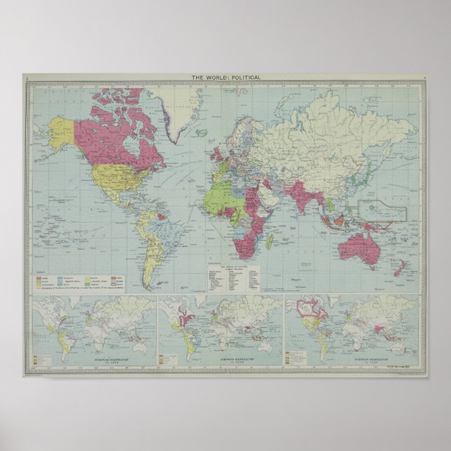 Karte der Welt 2 Poster (Vorne)