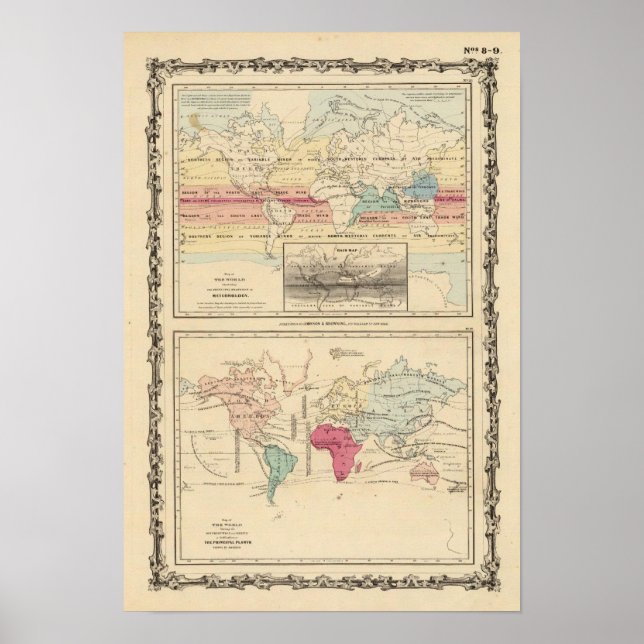 Karte der Welt 2 Poster (Vorne)