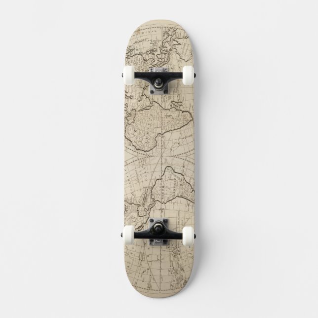 Karte der Welt 2 Skateboard (Vorderseite)