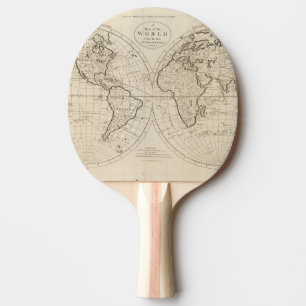 Karte der Welt 2 Tischtennis Schläger