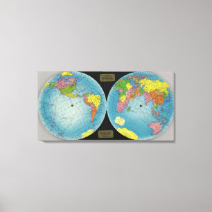 Karte der Welt 4 Leinwanddruck