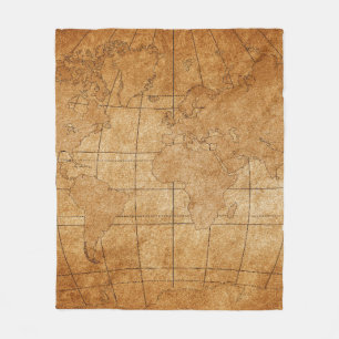 Karte der Welt Fleecedecke