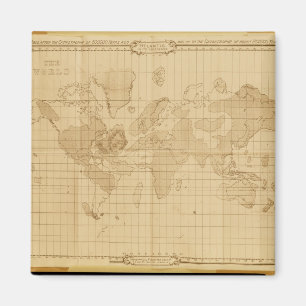 Karte der Welt Magnet