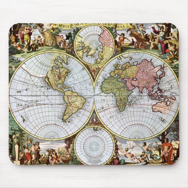 Karte der Welt Mousepad (Vorne)