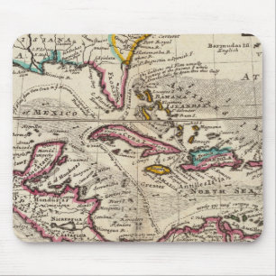 Karte der Westindien, Mexiko oder Neuen Spanien Mousepad
