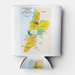 Karte der zwölf Stämme Israels von 1200 bis 1050 Dosenkühler