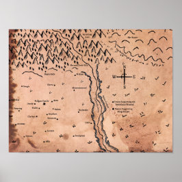 Karte des Acktar-Posters Poster