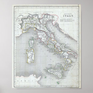 Karte des antiken Italiens Poster