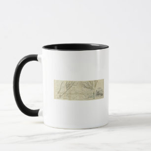 Karte des bewohntesten Teils von Virginia Tasse