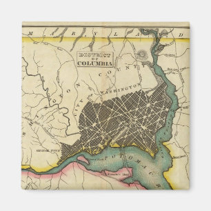 Karte des Bezirks Columbia Magnet