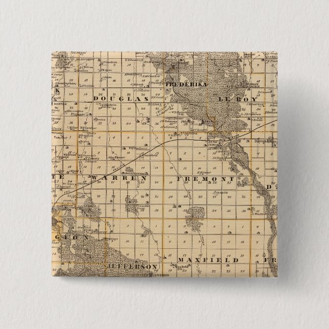 Karte des Bremer-Landkreises Button (Vorderseite)