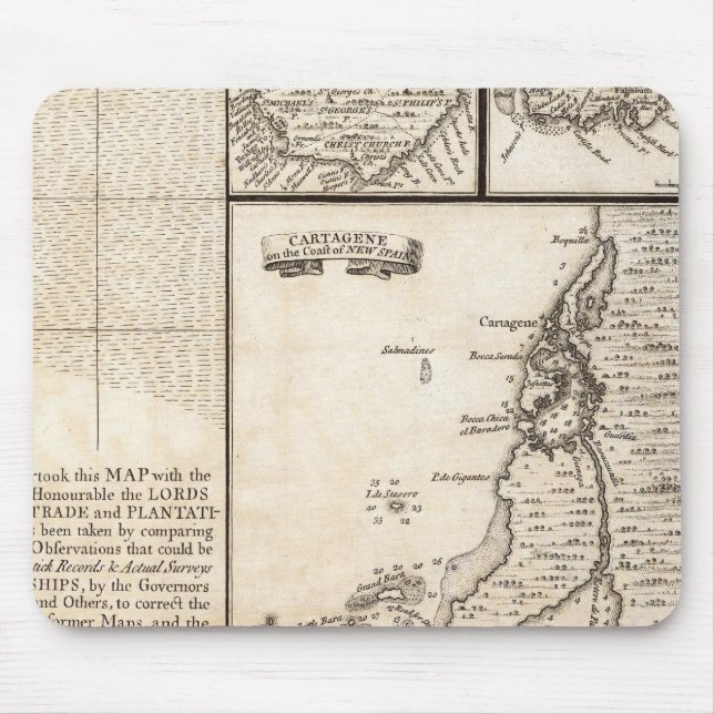 Karte des Britischen Reiches in Amerika Blatt 20 Mousepad (Vorne)