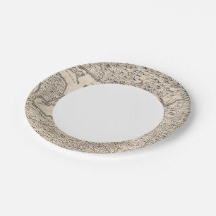 Karte des Britischen Reiches in Amerika Blatt 6 Pappteller