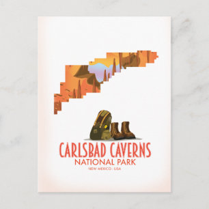 Karte des Carlsbad Caverns Nationalparks New Mexic