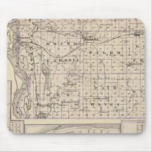 Karte des Carroll Landkreises, Mt Carroll Mousepad