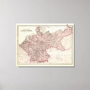 Karte des deutschen Reiches Leinwanddruck