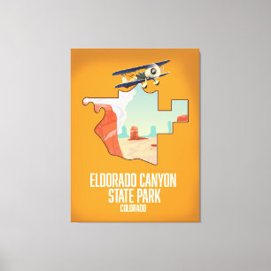 Karte des Eldorado Canyon State Park Leinwanddruck