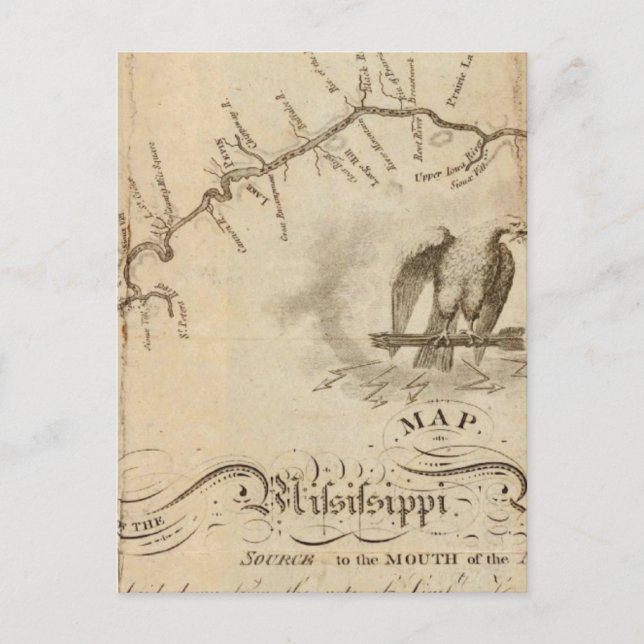 Karte des Fluss Mississipi (Vorderseite)